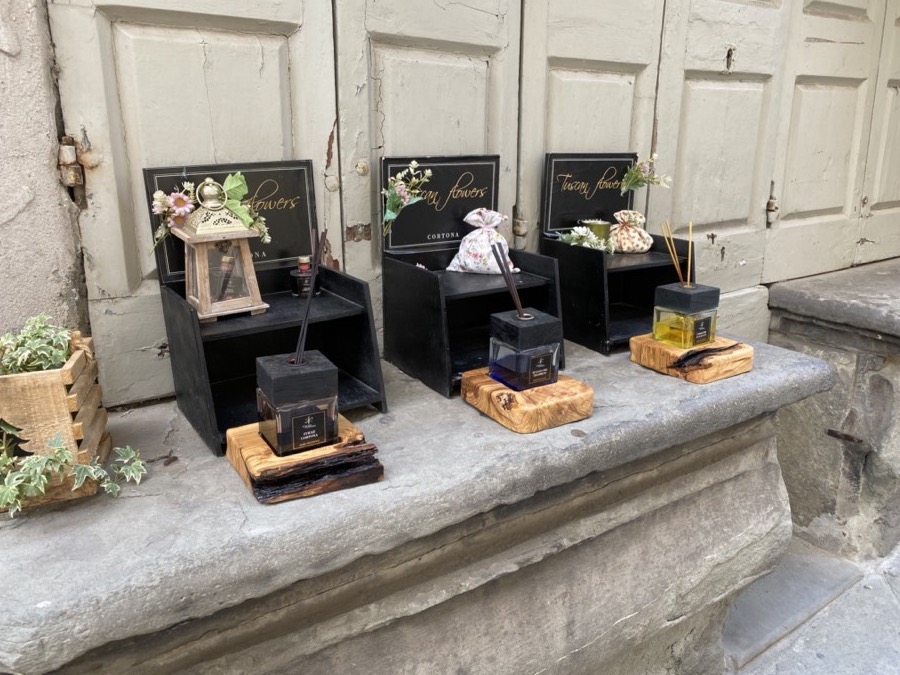 Olive wood perfume trays made for Tuscan Flowers